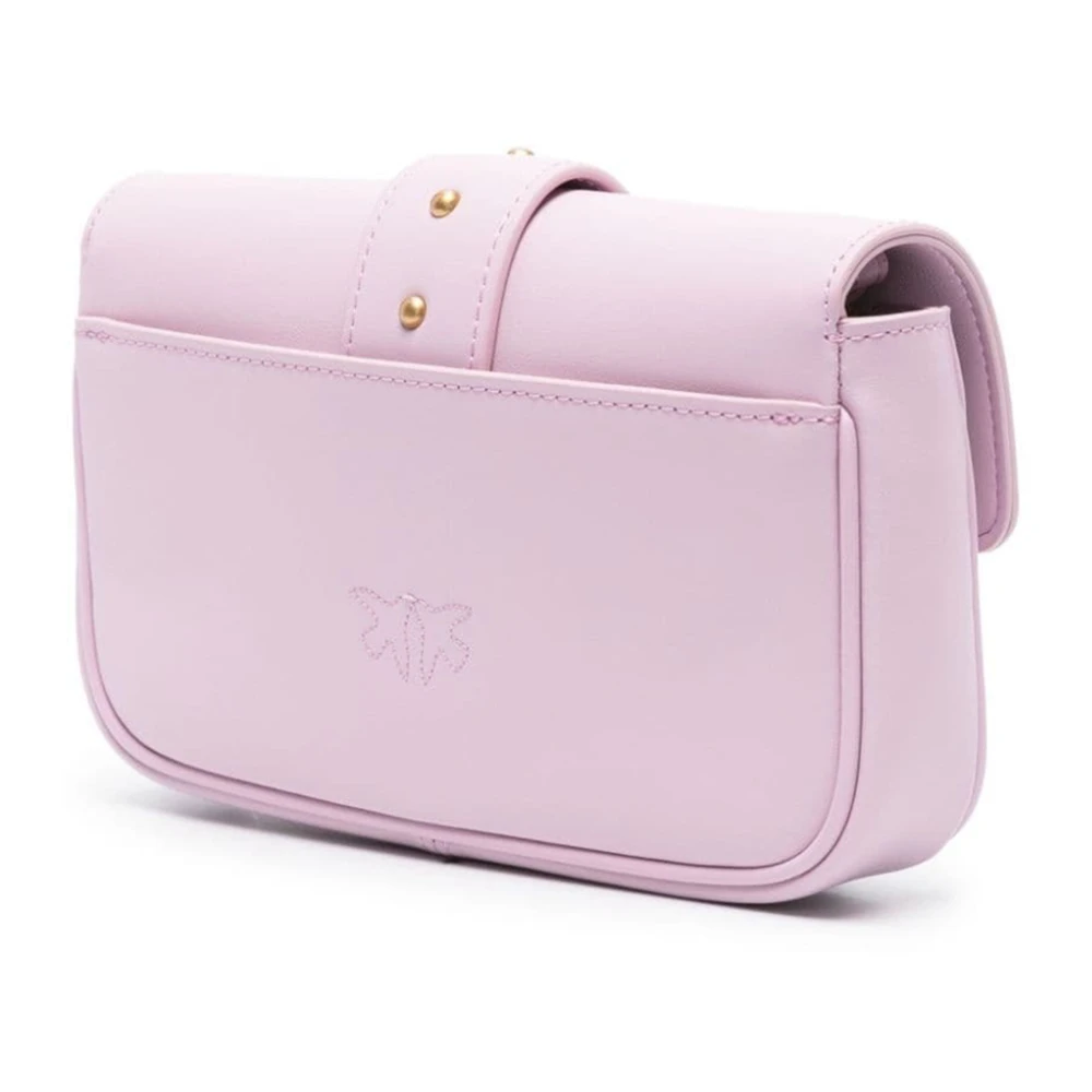pinko Lilla Love Birds Leren Tas Purple Dames