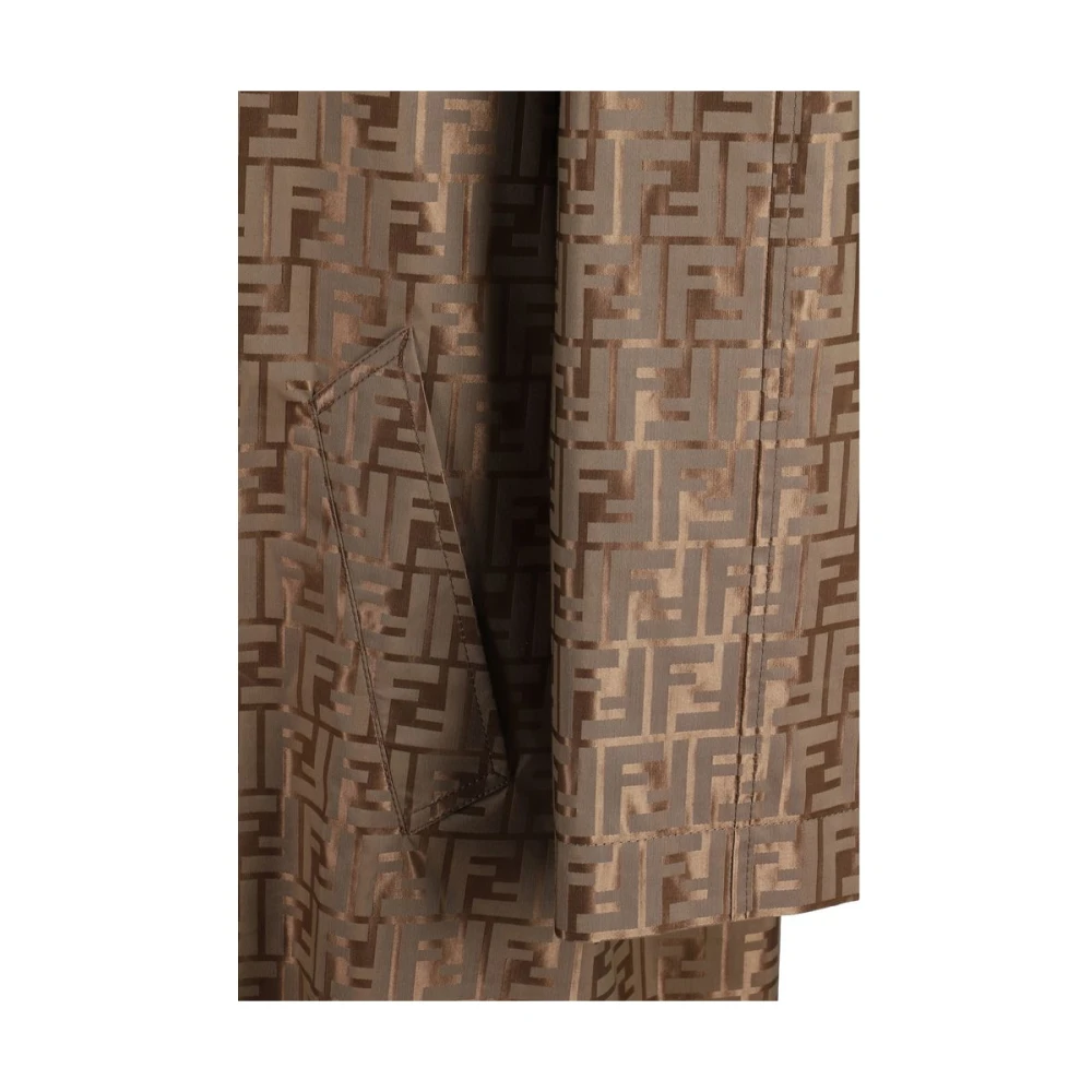Fendi Klassieke Reversjas met FF Jacquard Brown Dames