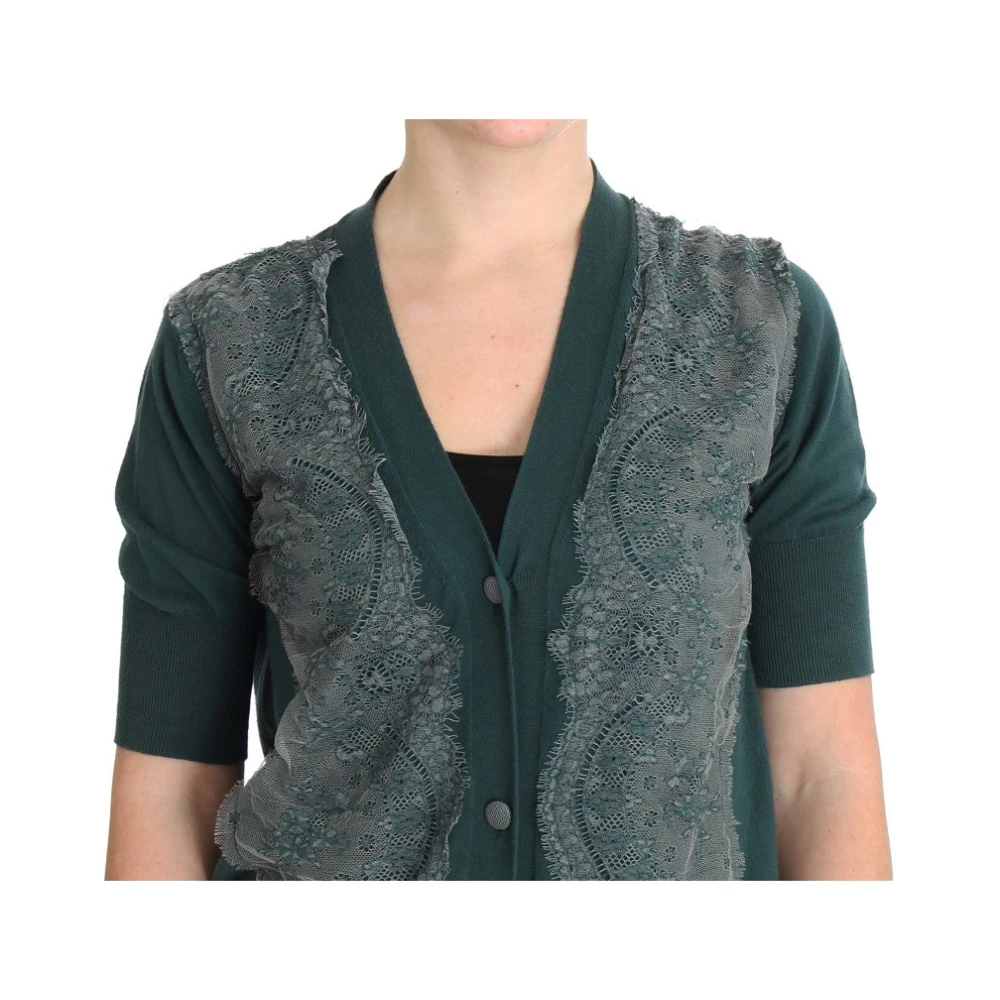 Pink Memories Elegante Groene Kant Vest Green Dames