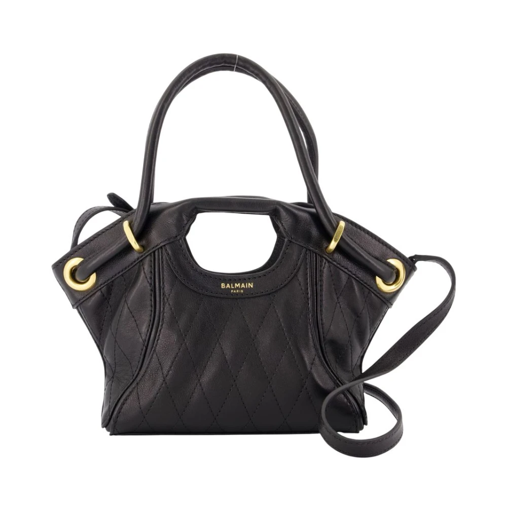 Balmain Black Small Tote - Female - Handbags - One Size - Bags