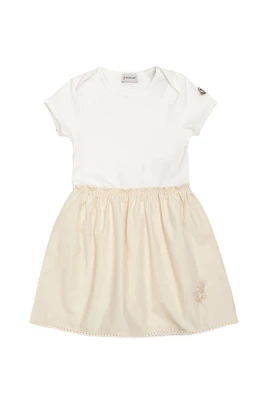 Embroidered Flower Cotton Blend Dress