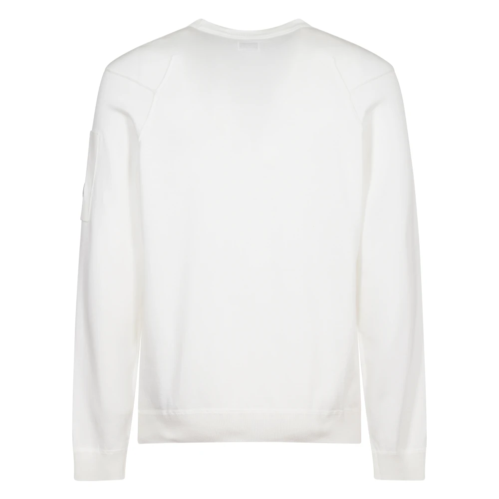 C.P. Company Sea Island Crew Neck Gebreide Trui White Heren