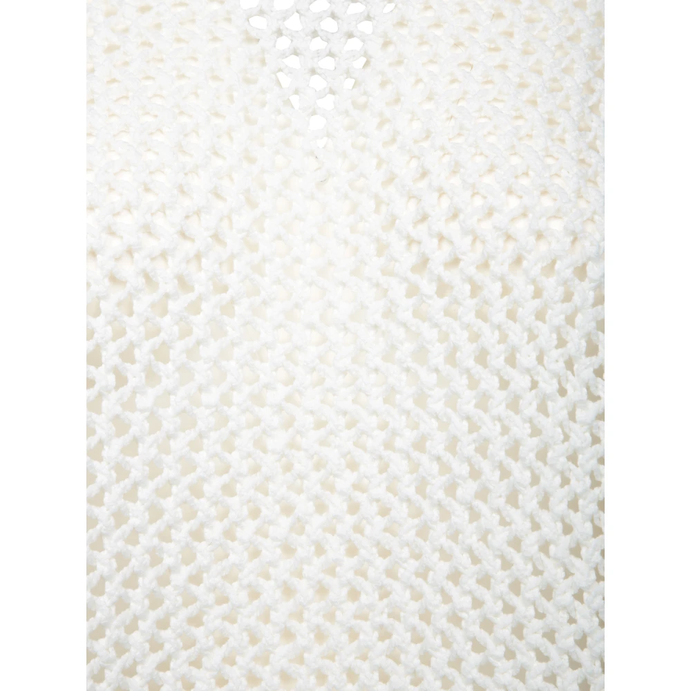 Fabiana Filippi Wit Gebreide Kleding Driekwart Mouw Trui White Dames