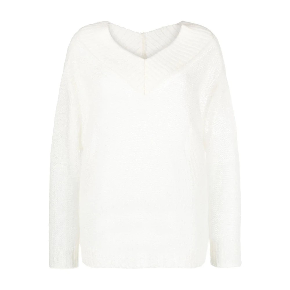 Forte Forte Women's Beige Elegant Mohair V-Neck Jumper - V-Neck Knitwear - Xs - Knitwear