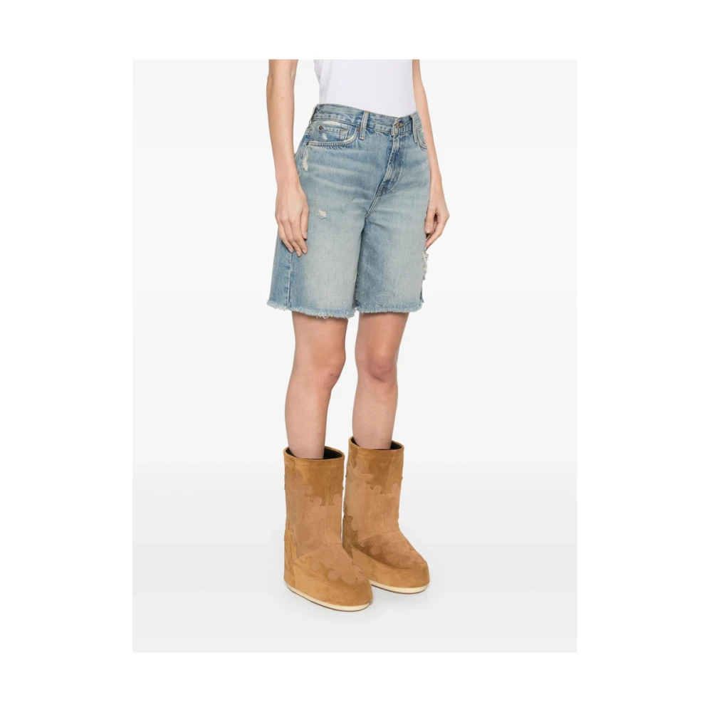 7 For All Mankind Lichtblauwe Ripped Denim Jeans Blue Dames