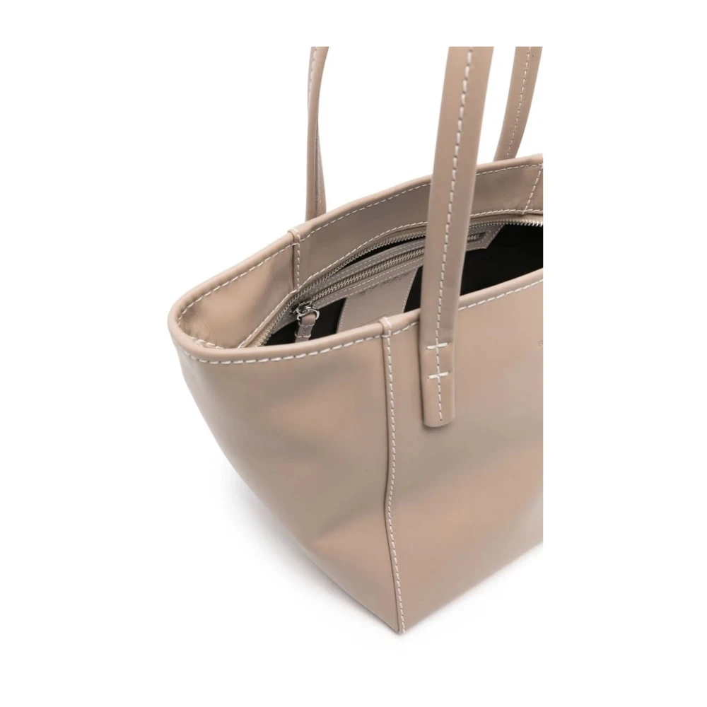 By FAR Casual Taupe Leren Tote Tas Beige Dames