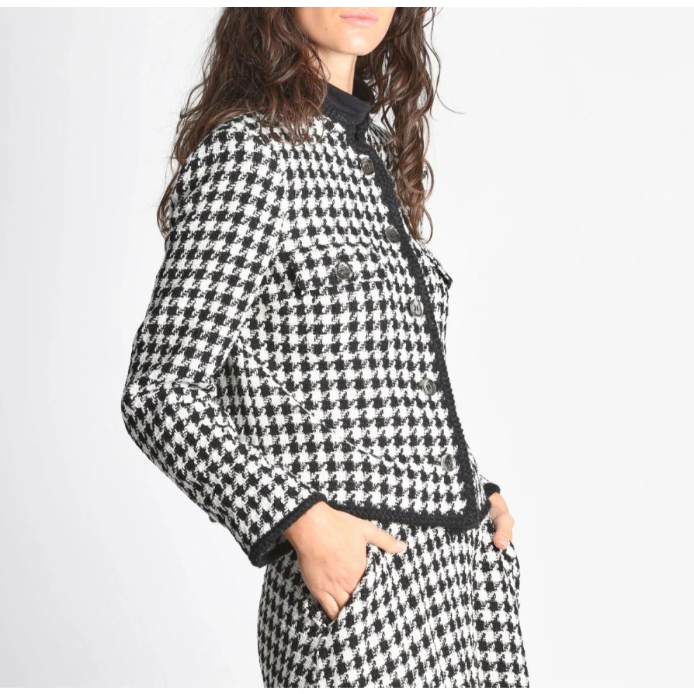 Pennyblack Houndstooth Jas Gray Dames