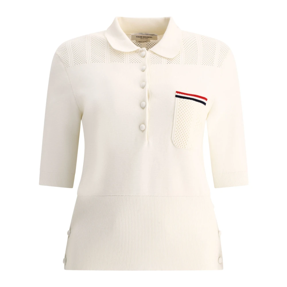 Thom Browne RWB Polo Shirt White Dames