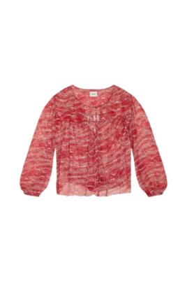 printed-chiffon-ruched-top