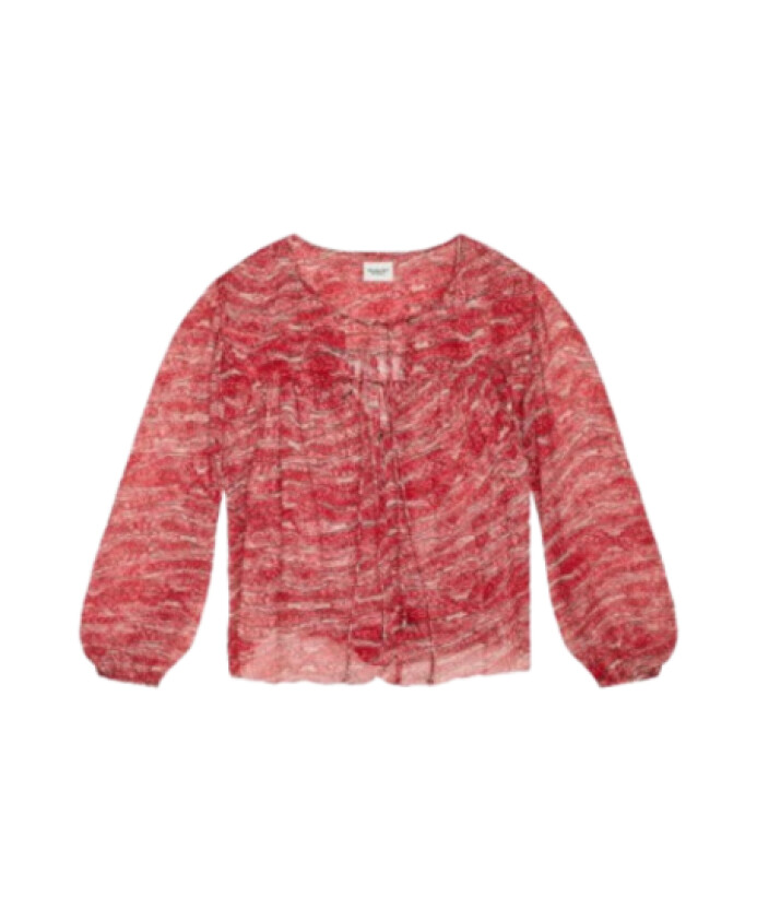 printed-chiffon-ruched-top