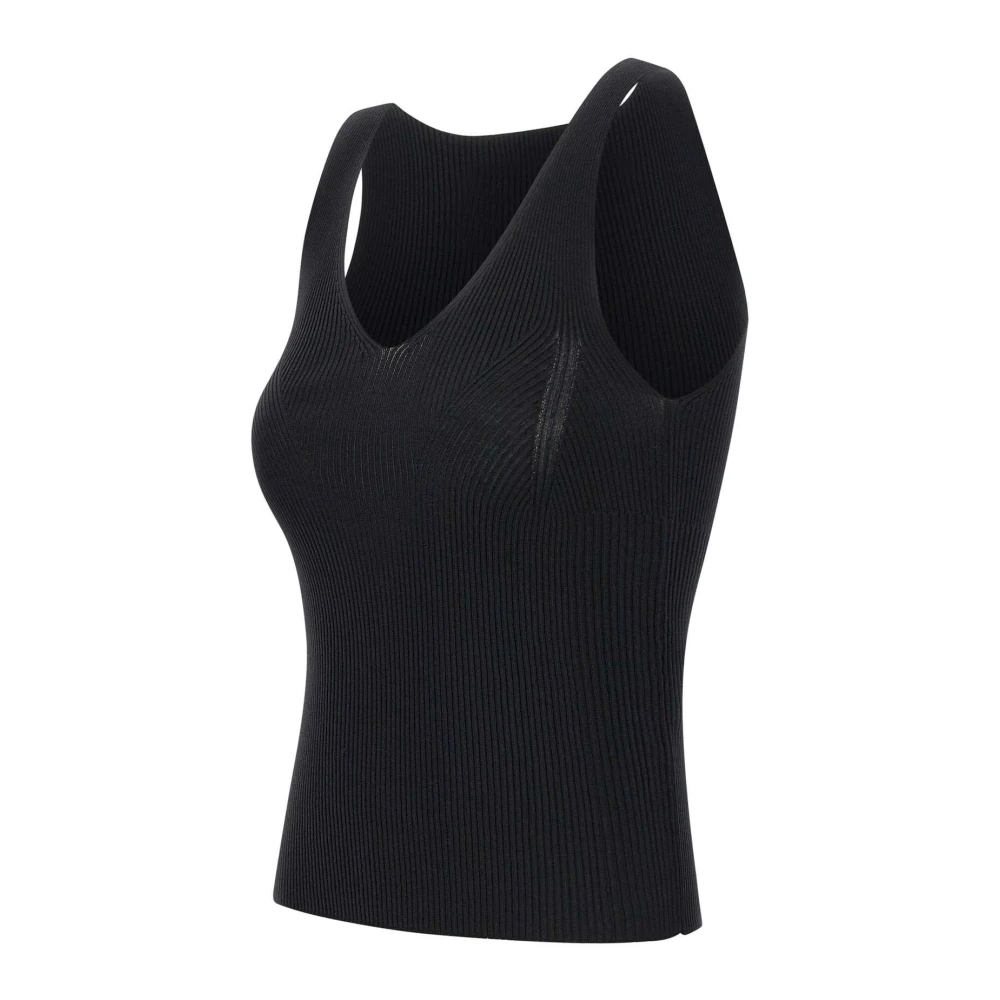 Iceberg Zwarte V-hals Gebreide Top Black Dames
