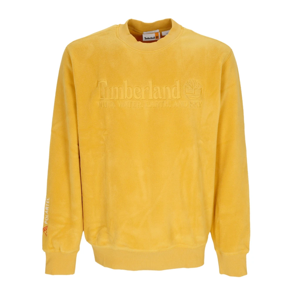 Timberland Mineral Yellow Logo Crewneck Sweatshirt Yellow Heren