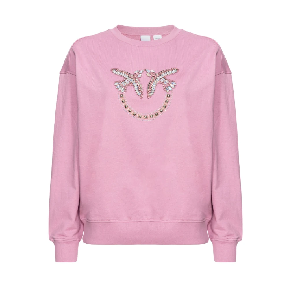 Pinko Logo Sweatshirt Pink Dames