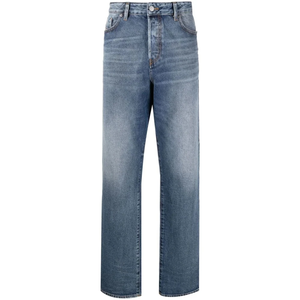 Diesel Casual Blauwe Straight Jeans Blue Heren