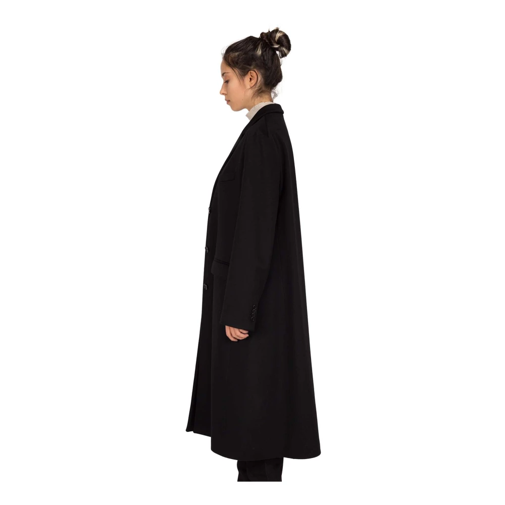 Aspesi Cashmere Trapeze Jas Black Dames