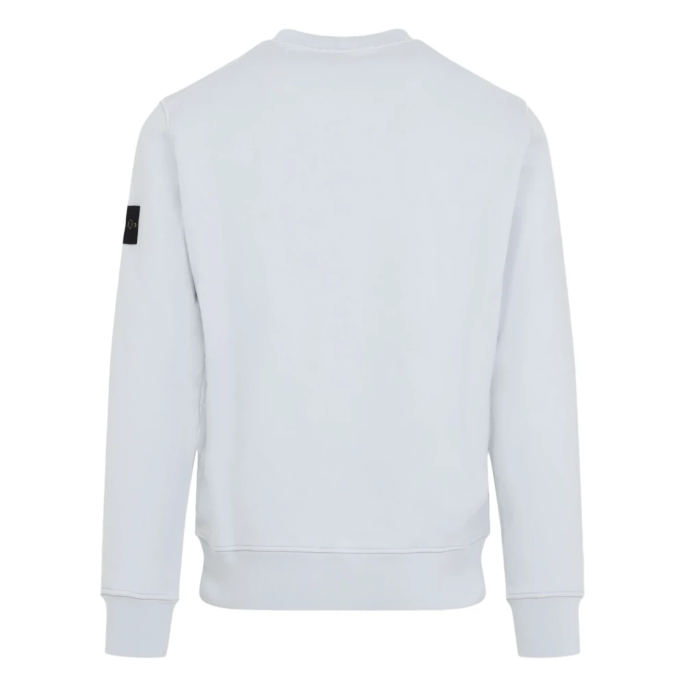 Stone Island Blauwe Katoenen Trui met Ronde Hals Blue Heren