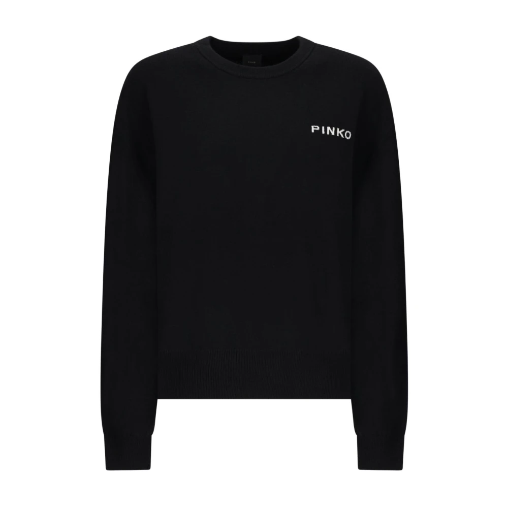 Pinko Women's Black Sweatshirts, M, Luxury & White Jumper Aw25