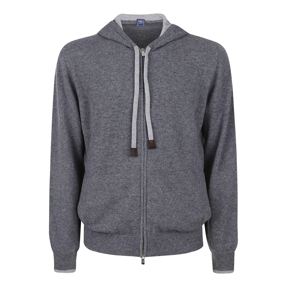 Fedeli Grijze Sweaters voor Mannen Gray Heren