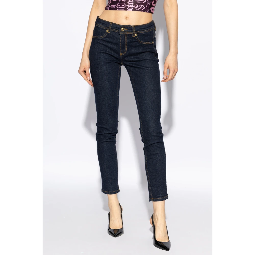 Versace Jeans Couture Jeans met logo Blue Dames