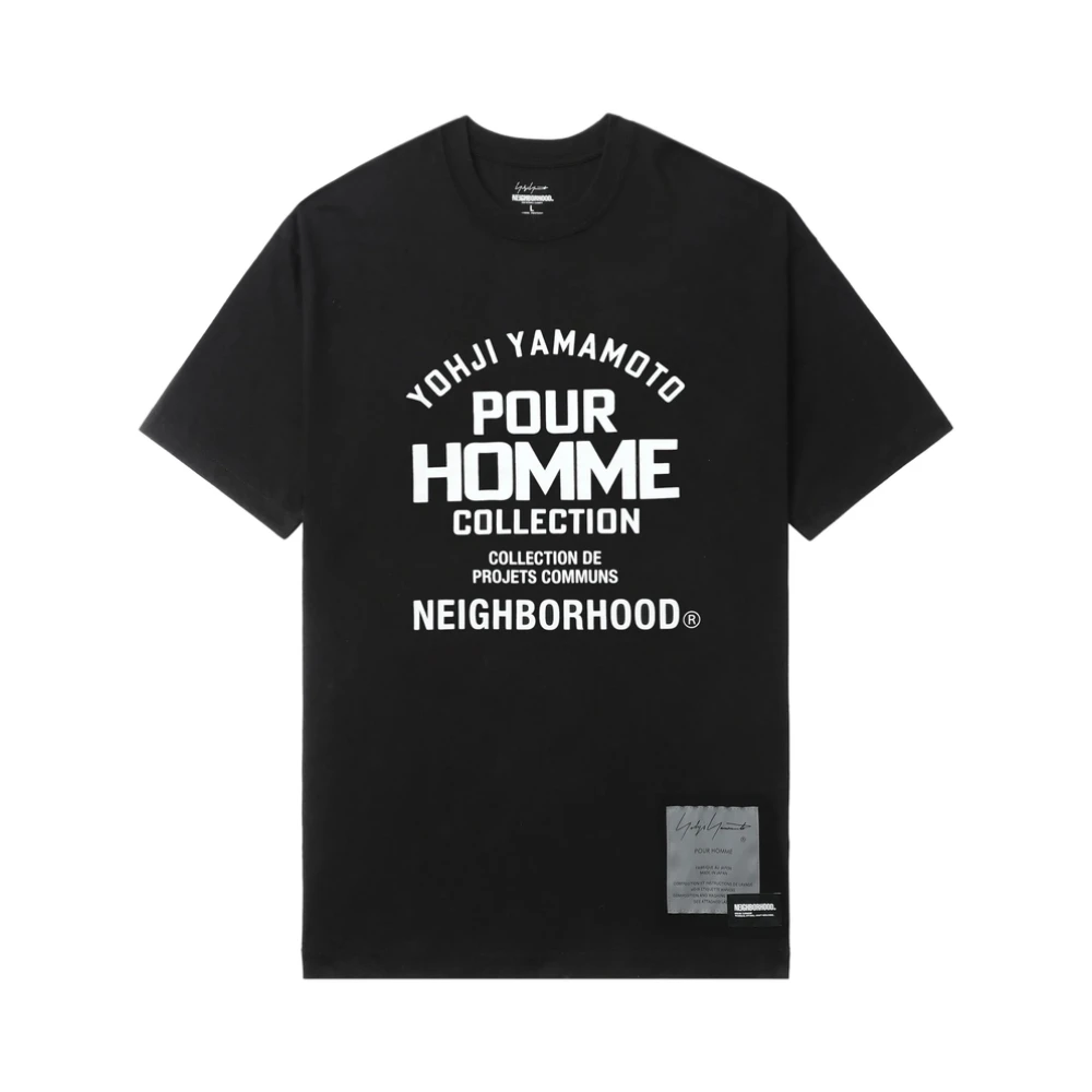 Yohji Yamamoto Zwart Logo Crew Neck T-shirt Black Heren