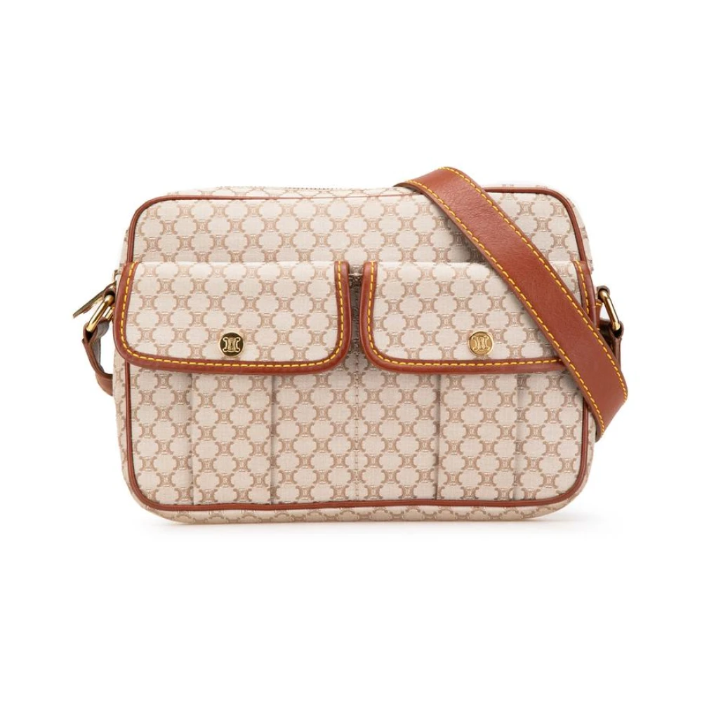 Celine Vintage Women's Brown Pre-Owned Patterned Shoulder Bag