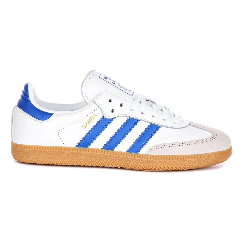 Adidas Men's White/Blue Retro 3-Stripes Sneakers Youth