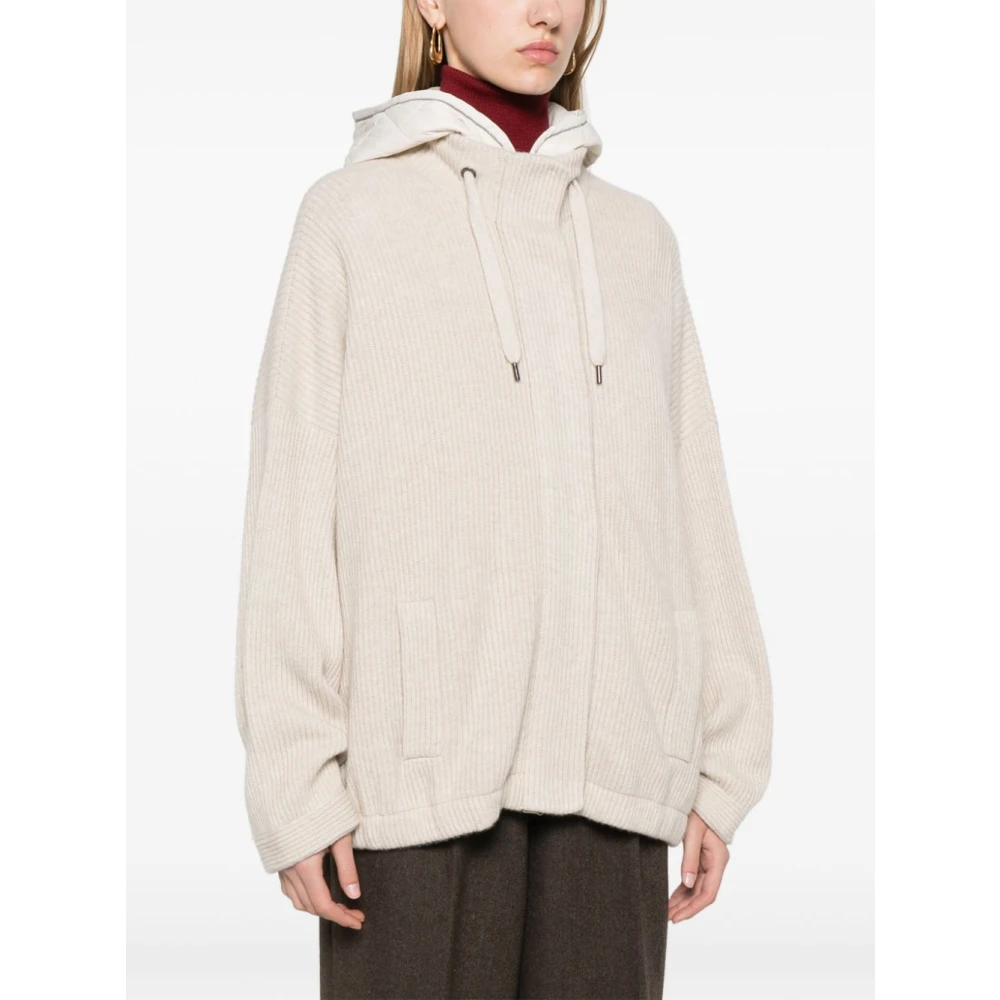 BRUNELLO CUCINELLI Beige Laagjesjas en Gilet Beige Dames
