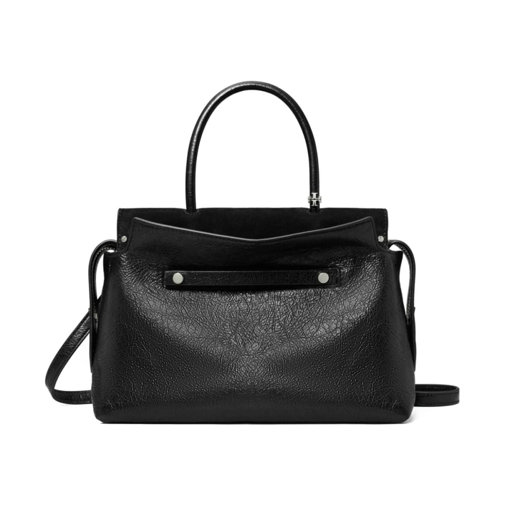 TORY BURCH Zwarte Leren Schoudertas Met Nieten Black Dames