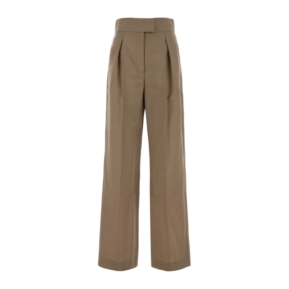 Valentino Garavani Women's Beige Pantalone Sol - Wide Trousers - Xs - Trousers