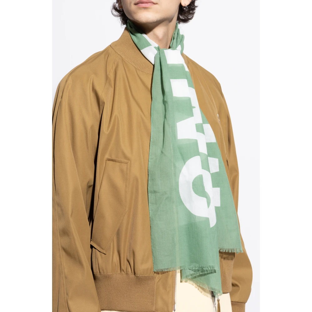Moschino Sjaal met logo Green Unisex