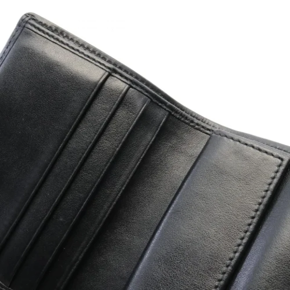 Miu Pre-owned Leather wallets Blue Dames