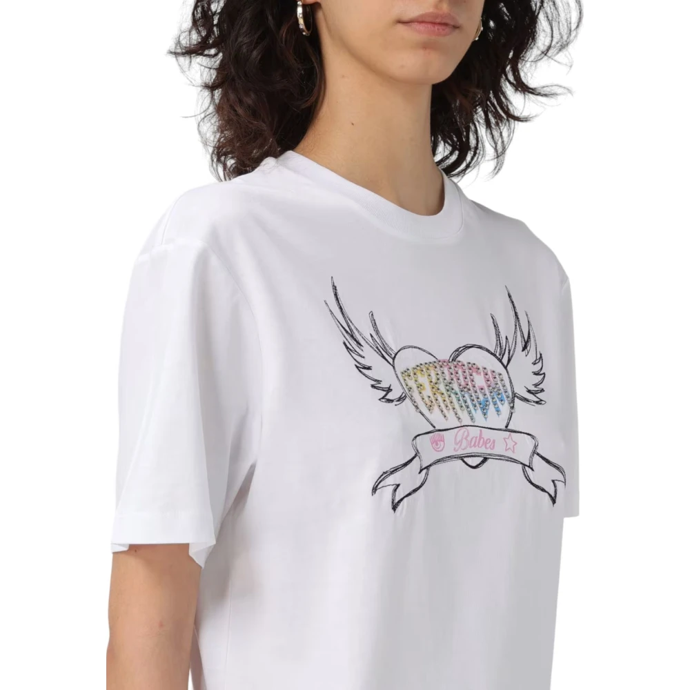 Chiara Ferragni Collection Korte Mouw T-shirt White Dames