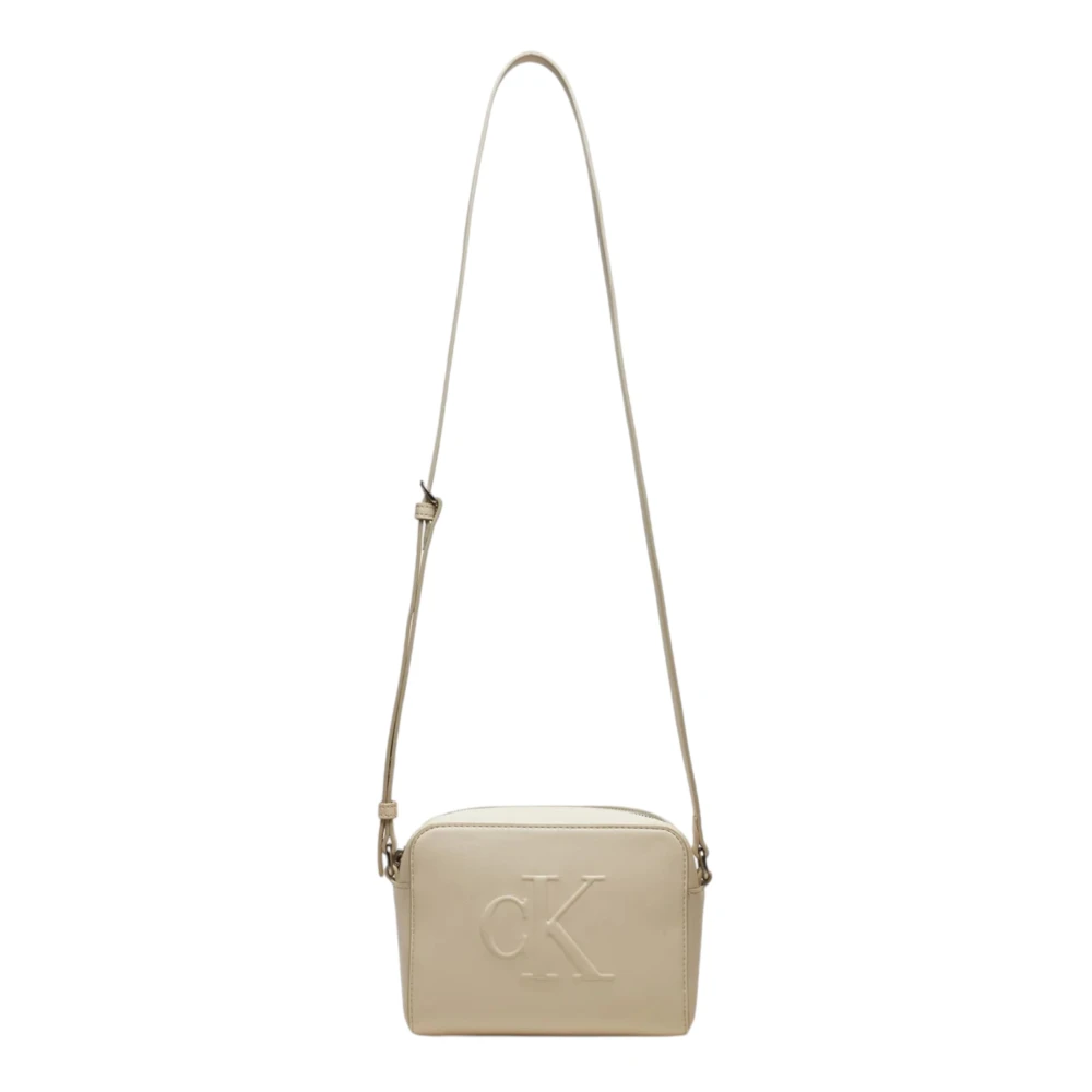 Calvin Klein Jeans Stijlvolle cameratas voor vrouwen Beige Dames
