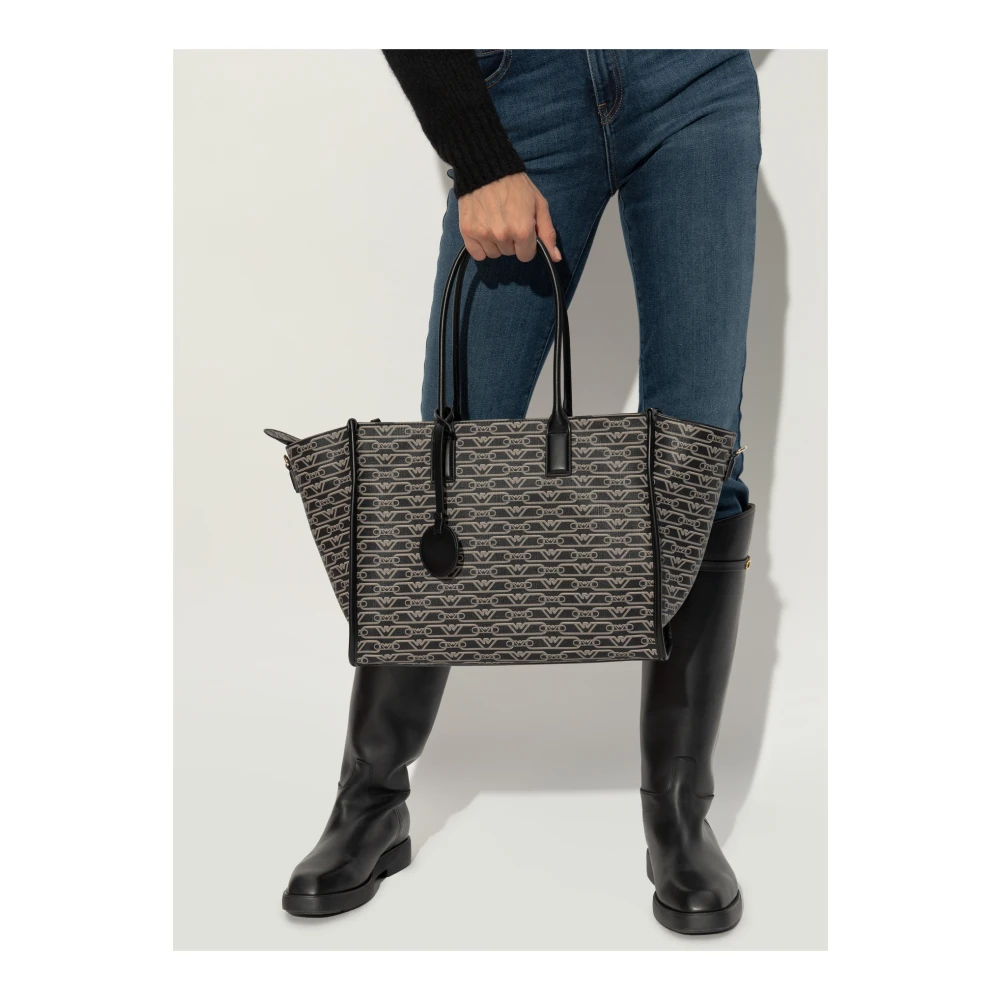 Emporio Armani Shopper tas met monogram Black Dames