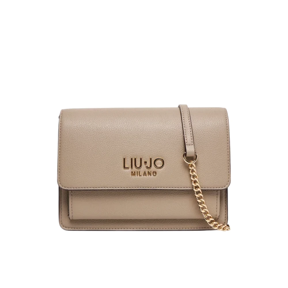 Liu Jo Vrouw Beige Tassen Dames, One Size, Caliwen Schoudertas Met Metalen Logo