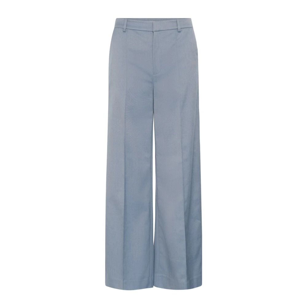 Gestuz Blue Wide Trousers, Female, Xs, Wide Trousers
