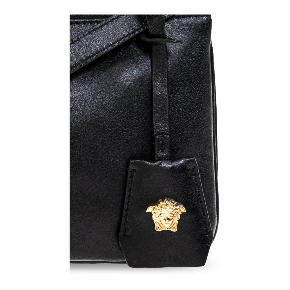 Versace Leren schoudertas Black Dames