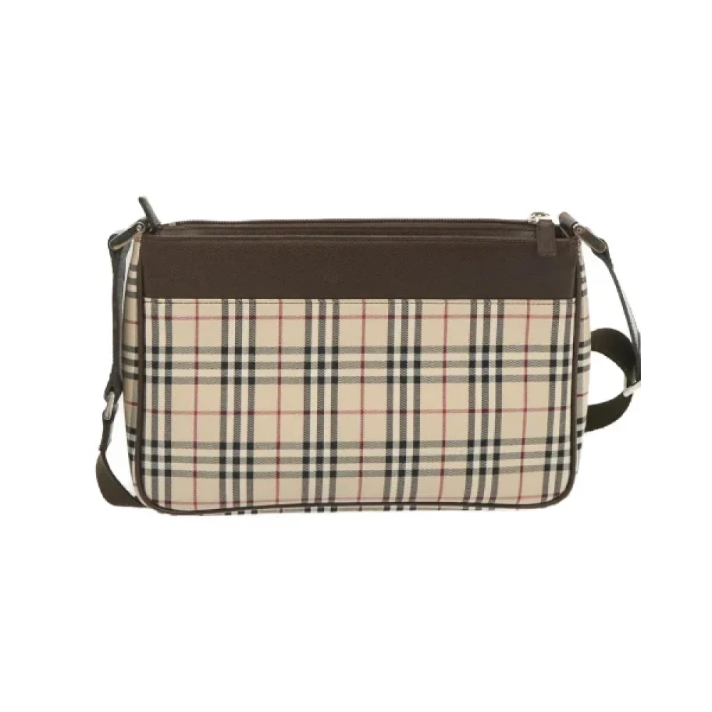 Burberry Vintage Pre-owned Cotton shoulder-bags Beige Dames