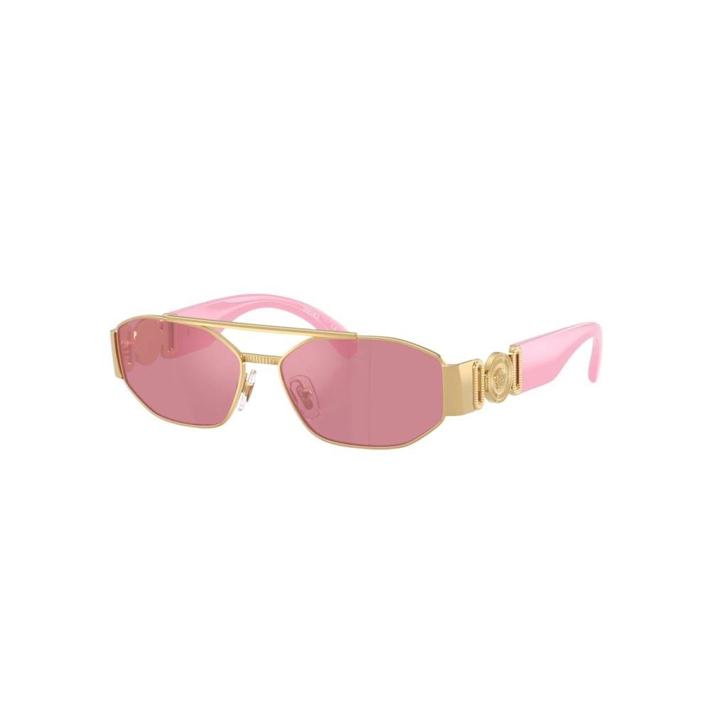Versace Unisex Sunglass VK2003 - Frame color: Gold, Lens color: Mirror Pink - Image 3