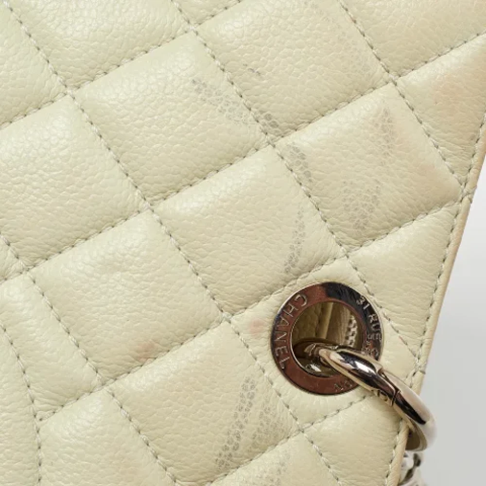 Chanel Vintage Pre-owned Leather totes Beige Dames