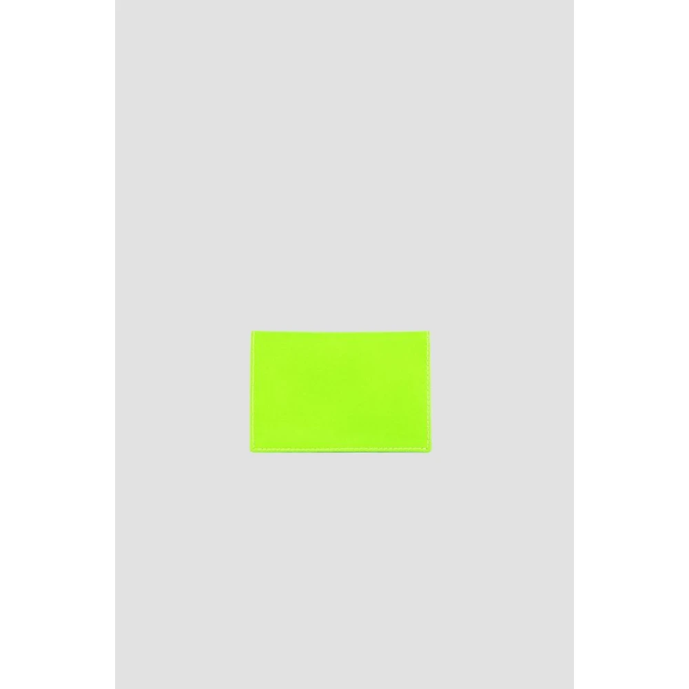 Comme des Garçons Groene Leren Kaarthouder Portemonnee Green Dames