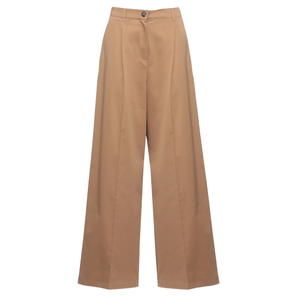 Marella Vrouw Beige Broeken Dames, M, Emme Broek