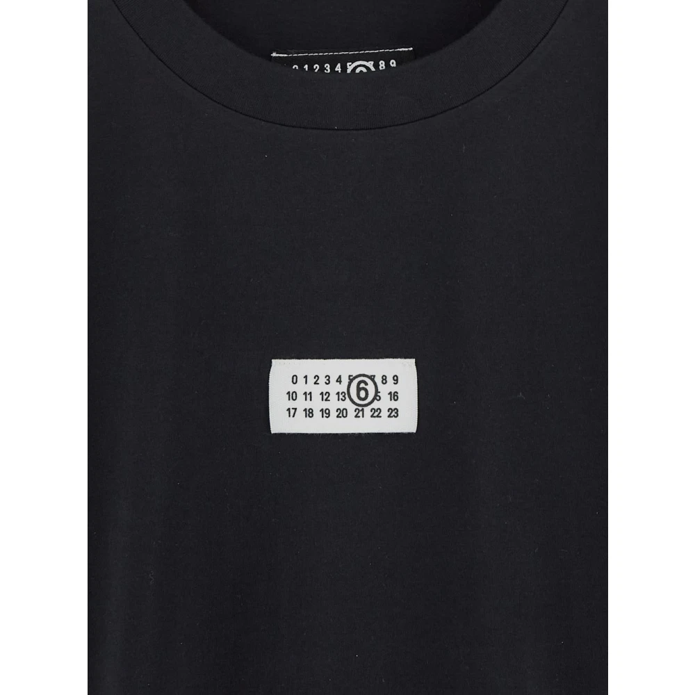 MM6 Maison Margiela Katoenen Logo T-Shirt Black Heren