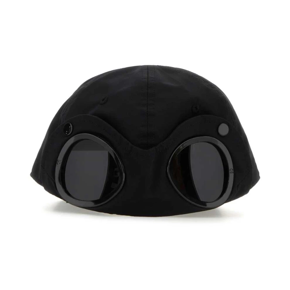 C.P. Company Stijlvolle Zwarte Nylon Baseballpet Black Heren