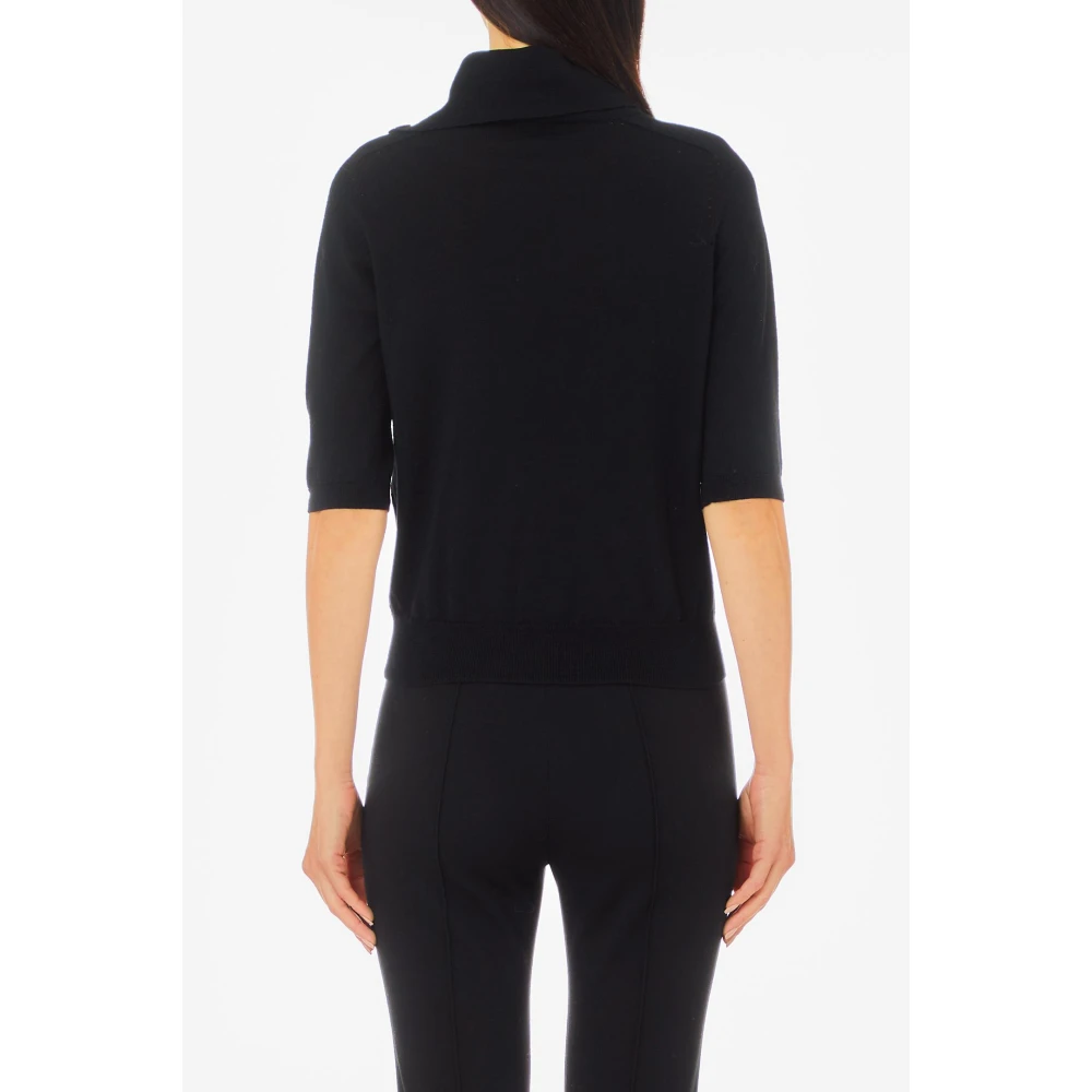 Liu Jo Gesloten Mouw Elleboog Trui Black Dames
