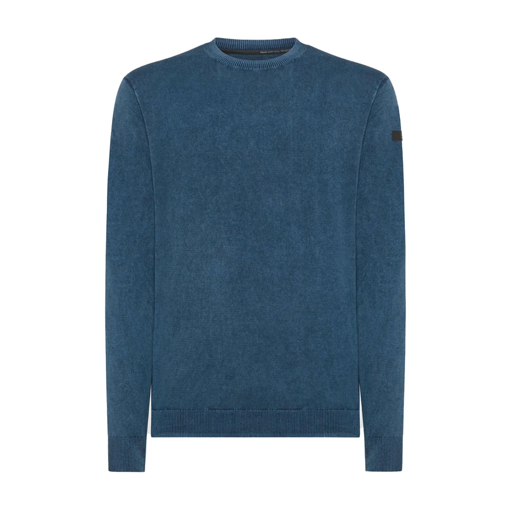 RRD Rondgebreide Pullover met Ronde Hals Blue Heren