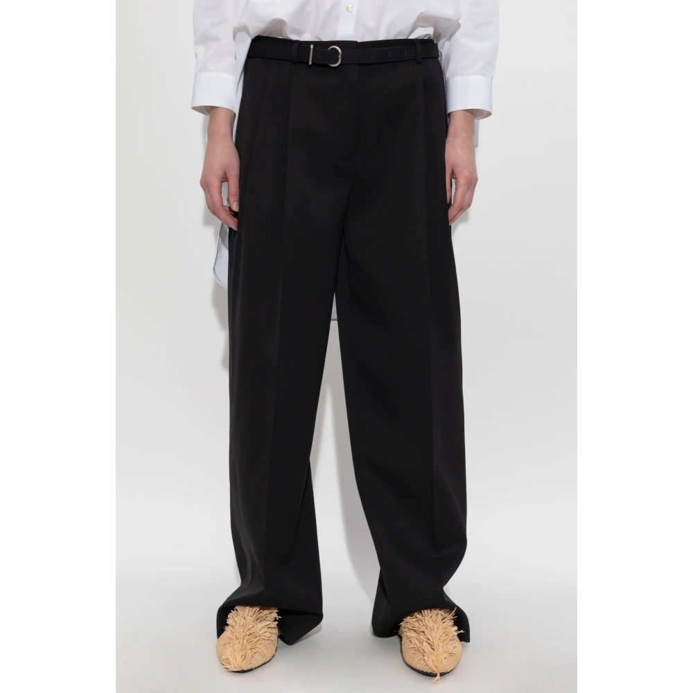 Jil Sander Wollen broek Black Dames