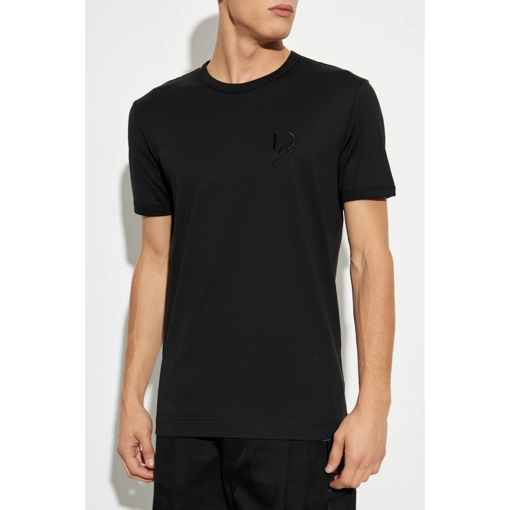 Dolce & Gabbana T-shirt met logo Black Heren