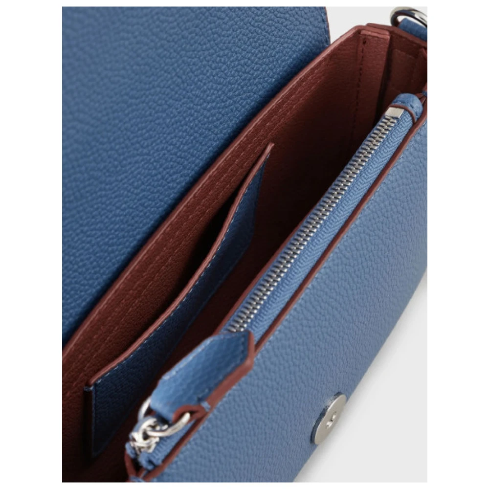 Emporio Armani Trendy Flap Tas in Kunstleer Blue Dames