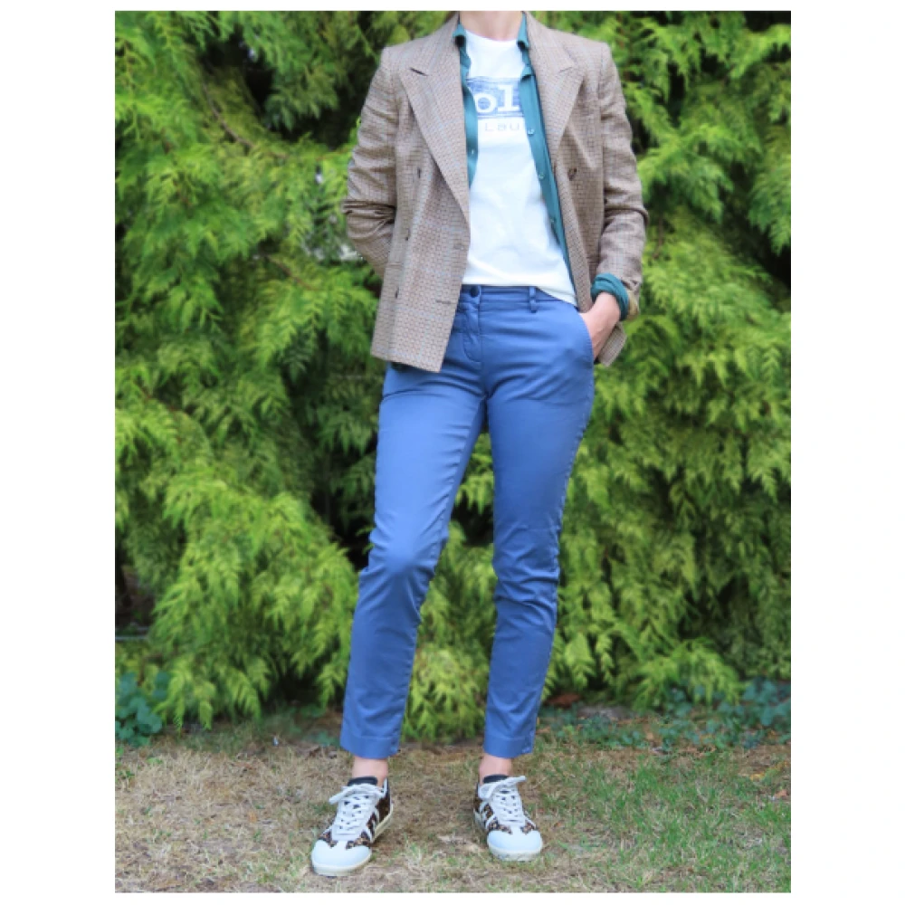 Mason's Slim Fit New York Broek Blue Dames